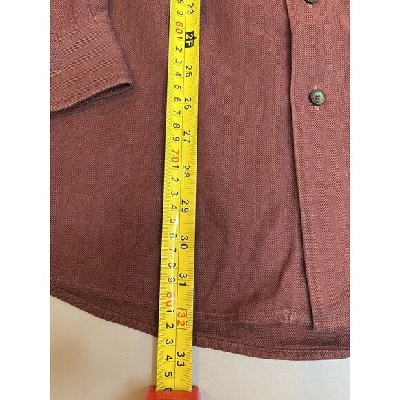 LL Bean Shirt Men's M Tall Maroon Button Front Thick Long Sleeve 278630 - Picture 4 of 7
